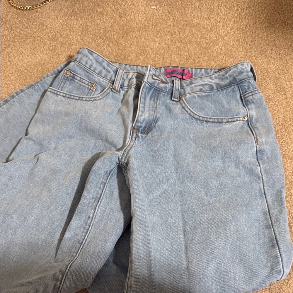 Edikted Blue Straight Leg Jeans